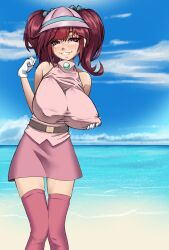 1female 1girl 1girls 1human 3/4_view adult adult_female aged_up alternate_version_available artwork_(digital) beach beach_background breasts digital_drawing_(artwork) digital_media_(artwork) female female_focus female_human fossil_fighters freckles hair_ornament hips human human_female image image_set kayserend looking_at_viewer mammal nintendo not_ai_generated outdoors pink_eyes pink_hair red_eyes rosie_richmond_(fossil_fighters) slim slim_figure slim_girl solo_female solo_focus standing sunny_beach tagme three-quarter_portrait tropical tropical_setting twintails video_game_character white_sclera