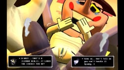 big_penis deltarune legs_spread shy shy_expression small_pussy spamton_g_spamton tenna_(deltarune)