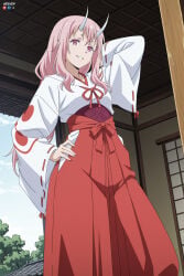 1boy absurdres adult ai_assisted ai_generated big_breasts breasts female hand_on_head hand_on_hip heeven highres male mature patreon patreon_username perfect_body shuna_(tensei_shitara_slime_datta_ken) standing tensei_shitara_slime_datta_ken uncensored
