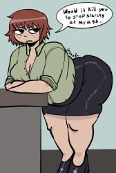 acanthocybiums1 big_butt big_butt_(female) clothed fat_ass kim_pine scott_pilgrim scott_pilgrim_takes_off