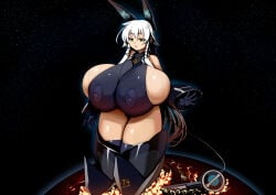 altina_orion big_breasts black_gloves boobs_bigger_than_head breast_squeeze continent continent_destruction crushing destruction dgen dgenerate9 eiyuu_densetsu ero_nda explosion falcom giga_giantess gloves large_breasts leotard long_hair low_twintails macro macro_female mechanical_tail nipples_visible_through_clothing planetary_macro sen_no_kiseki sen_no_kiseki_(series) silver_hair spilling_breasts the_legend_of_heroes tight_clothing trails_of_(series) twintails white_hair