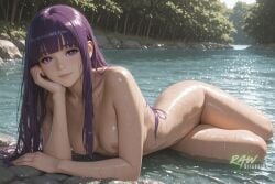 ai_generated anime artist_name big_breasts blush ecchi fern_(sousou_no_frieren) frieren hentai hi_res high_quality high_resolution highres long_hair naked nsfw nude nude_female partially_clothed patreon_username pose purple_hair pussy rawdiffusion rule34 solo sousou_no_frieren stable_diffusion tits uncensored watermark