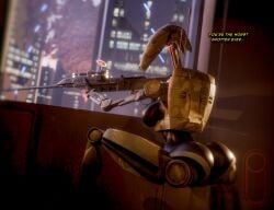 3d b1_battle_droid dialogue female looking_at_viewer pickle_juice robot shooting sniper sniper_rifle star_wars tagme