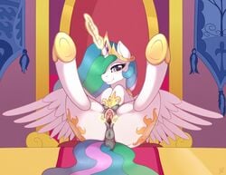 2015 equine female feral friendship_is_magic hair mammal my_little_pony princess_celestia_(mlp) pussy ratofdrawn