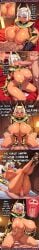 abs ai_generated ankh arm_guards bed blowjob blush collar comic cowgirl_position creampie cross_section cum_in_pussy dark_nipples dark_skin english_text erection faceless_male fellatio giant_breasts golden_horns heart high_res horns huge_breasts jewelry large_nipples leaking_cum legs_up muscular_male nipple_piercings on_back paizuri penetration penis pointy_ears purple_eyes rampa69 saliva sex speech_bubble sweat vaginal_sex veiny_penis white_hair x-ray