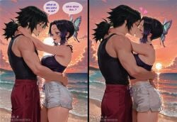 1boy 1boy1girl 1girl 1girl1boy about_to_have_sex adorable ai_generated bare_breasts bare_skin beach_background big_breasts big_butt big_cock big_penis big_thighs black_hair blush blush_lines blushing butterfly_hair_ornament closed_eyes clothed_female clothed_male clothes couple curvy curvy_body curvy_female curvy_figure deep_kiss deep_kissing demon_slayer embrace embracing embracing_another embracing_each_other english_dialogue female female/female giving_in_to_pleasure giyushino grabbing grabbing_neck grabbing_waist hetero heterosexual holding holding_each_other holding_neck holding_partner holding_waist horny horny_female horny_male hug hugging hugging_another hugging_partner imminent_sex kimetsu_no_yaiba kiss kiss_on_lips kissing kochou_shinobu looking_pleasured love love_making lovers loving_couple loving_it loving_kiss making_love male male/female male_on_female moan moaning moaning_female moaning_in_pleasure muscular muscular_male myaicrush passionate pleasure pleasure_face pleasured pleasured_face pleasured_female pleasured_male seductive seductive_expression seductive_eyes seductive_female seductive_gaze seductive_look seductive_smile smooth_skin speech speech_bubble straight tomioka_giyuu undressing undressing_another undressing_partner wanting_cock wanting_fucked wanting_more