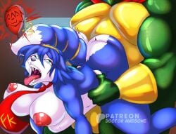 1boy 1girl1boy 1girls ambiguous_penetration balloon donkey_kong_(series) fucked_silly huge_penis king_k._rool krystal_(star_fox) mouth_open rough_sex sex stomach_bulge thebigbadwolf01 tie tongue_out
