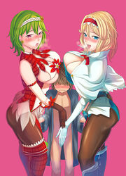 1boy 2girls alice_margatroid ass breasts highres multiple_girls touhou vol.7 yuka_kazami