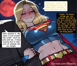1boy 1female 1girl 1girls 2026 absurdres aesthetic ai_generated anime anime_style animification arm_hug artist_name beautiful beautiful_female beautiful_girl belt big_ass big_breasts bitch blonde_hair blue_eyes blurred_background blush blush_lines blushing blushing_female breasts bubble_ass bubble_butt cape comic comic_page comic_panel comic_strip cover_page crop_top cropped_shirt curvy curvy_body curvy_female curvy_figure curvy_hips curvy_thighs cute cute_face dc dc_comics dc_super_hero_girls dcau dialogue digital_art digital_painting drunk dutch_angle english english_dialogue english_text full_moon grin half-closed_eyes hetero high_quality highres holding_another's_arm huge_breasts justice_league kara_danvers kara_zor-el large_ass large_breasts line_art locked_arms long_comic long_hair long_sleeves manga_style midriff moon multiple_panels naughty_face navel night outdoors patreon patreon_link patreon_username phanary red_cape red_moon red_skirt sexy sexy_body sexy_female sexy_pose shiny_skin shirt skirt sleepy slut smile soft_shading solo_focus speech_bubble squeans stomach supergirl supergirl_(injustice) superhero text text_box text_bubble text_focus thick web_address western_comics_(style) yellow_belt
