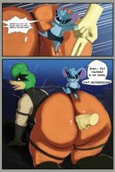 big_ass comic_page comic_panel disembodied_hand duck fingering gigantic_ass hand huge_ass large_ass mallard midnight_mallard mouse puddin_toon_skunk sexy_superhero small_animal superhero tabs_huoo tagme visible_anus