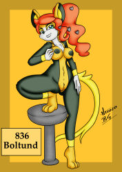 anthro anthro_female bernardol22 boltund cute_face cute_female female fur furry furry_female furry_only happy medium_breasts nipples paws pokemon pokemon_(species) pokemorph pussy sexy_female sexy_pose solo sonia_(pokemon) tail