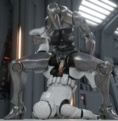 2026 3d 3d_(artwork) 3d_render amazon_position armor battle_droid big_breasts clone_trooper dark-skinned_male female male robot robot_girl robot_joints soundpunk501 star_wars thick_thighs