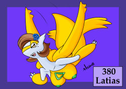 anthro bernardol22 boobs cute female flying francesca_(pokemon) furry furry_female furry_only happy latias medium_breasts nipples nude pokemon pokemon_(species) pokemorph semi-anthro semi_nude sexy shiny_pokemon solo wings