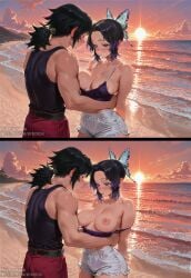 1boy 1boy1girl 1girl 1girl1boy about_to_have_sex about_to_kiss adorable ai_generated bare_breasts bare_chest bare_skin beach_background big_breasts big_butt big_cock big_penis big_thighs black_hair blush blush_lines blushing butterfly_hair_ornament clothed_female clothed_male clothes couple curvy curvy_body curvy_female curvy_figure demon_slayer female female/female giyushino grabbing grabbing_another's_breast grabbing_breasts hetero heterosexual horny horny_female horny_male imminent_kiss imminent_sex kimetsu_no_yaiba kochou_shinobu looking_at_breasts love love_making lovers loving_couple loving_it making_love male male/female male_on_female muscular muscular_male myaicrush passionate seductive smooth_skin staring staring_at_another staring_at_breasts staring_at_partner straight tomioka_giyuu undressing undressing_another undressing_partner wanting_cock wanting_fucked wanting_more