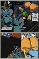 big_ass comic_page comic_panel duck gigantic_ass huge_ass large_ass mallard midnight_mallard mouse puddin_toon_skunk sexy_superhero small_animal superhero tabs_huoo tagme