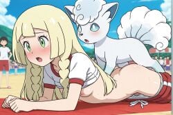 1girls ai_generated alolan_vulpix beach bestiality blonde_hair breasts civitai civitai_lora crowd cum exposed exposed_breasts exposed_pussy female green_eyes gym_clothes human_female illustrious_(stable_diffusion) illustrious_xl interspecies lillie_(pokemon) long_hair male_pokemon/female_human medium_breasts nintendo nipples nova_anime_xl nude outdoors penis people pokegirl pokemon pokemon_(anime) pokemon_(creature) pokemon_(species) pokemon_character pokemon_protagonist pokemon_trainer pokephilia pussy sdxl sex skinny solo stable_diffusion tagme vaginal vgt13