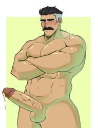 bara big_penis cock crossed_arms cum daddy dick dilf invincible invincible_(tv_series) luxr_nsfw male male_only muscular muscular_male nolan_grayson omni-man penis precum solo veiny veiny_penis