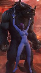 1boy 1boy1girl 1girl1boy 1girls 3_fingers 3d ahegao anal anal_insertion anal_penetration ass bdsm belly belly_bulge belly_riding big_balls big_breasts big_penis blizzard_entertainment blue_eyes bondage bull_ring carrying carrying_another carrying_partner chained chained_up chained_wrists chains cocksleeve dark-skinned_female dark-skinned_male dark_skin deep_penetration dominant dominant_male domination elf_ears exposed exposed_anus exposed_ass exposed_breasts exposed_nipples exposed_pussy fit fit_female forced glowing_eyes green_eyes horns horsecock large_balls large_breasts large_penis lipstick long_ears long_hair makeup mature mature_female mature_male mature_woman naked naked_female naked_male navel nipple_piercing nipples nose_ring nude nude_female nude_male pierced_nipples piercing pointy_ears purple_hair purple_skin rape smile smiling straight submissive submissive_female suspended_on_penis suspension tail tauren thighs tied tied_up vagina void_elf warcraft watermark wet world_of_warcraft zentaeron