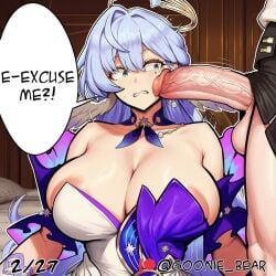 1futa 1girl 2026 2d absurd_res absurd_resolution absurdres ai_generated areola_slip bare_shoulders blue_hair blush breasts cheek_poking cleavage comic dress earrings english_text erection futanari goonie_bear green_eyes hetero hi_res high_quality high_resolution highres honkai:_star_rail honkai_(series) huge_breasts huge_penis image jewelry large_breasts large_penis long_hair looking_at_penis patreon patreon_logo patreon_username penis penis_awe penis_on_face poking robin_(honkai:_star_rail) speech_bubble stelle_(honkai:_star_rail) teeth testicles uncensored uncensured veins veiny_penis watermark