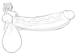 1futa balls futanari hyper hyper_balls hyper_penis pigtails shortstack skullgirls solo tagme valerie_skg