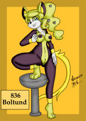 anthro anthro_female bernardol22 boltund cute_face cute_female female fur furry furry_female furry_only happy medium_breasts nipples paws pokemon pokemon_(species) pokemorph pussy sexy_female sexy_pose shiny_pokemon solo sonia_(pokemon) tail