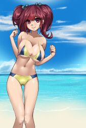 1female 1girl 1girls 1human 3/4_view adult adult_female aged_up alternate_version_available artwork_(digital) beach beach_background breasts digital_drawing_(artwork) digital_media_(artwork) female female_focus female_human fossil_fighters hair_ornament hips human human_female image image_set kayserend looking_at_viewer mammal nintendo not_ai_generated outdoors pink_eyes pink_hair red_eyes rosie_richmond_(fossil_fighters) slim slim_figure slim_girl solo_female solo_focus standing sunny_beach tagme three-quarter_portrait tropical tropical_setting twintails video_game_character white_sclera
