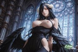 ai_generated albedo_(overlord) anime artist_name big_breasts blush devil devil_horns ecchi hentai hi_res high_quality high_resolution highres horns long_hair naked nsfw nude nude_female overlord_(maruyama) partially_clothed patreon_username pose pussy rawdiffusion rule34 solo stable_diffusion tits uncensored watermark wings