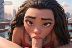 1boy 1boy1girl 1girls ai_generated artist_name black_hair blowjob_while_penetrated bra brown_eyes brown_hair car city cityscape day disney disney_princess erection fellatio female forehead hetero hi_res jewelry lingerie lips long_hair looking_at_viewer moana moana_2 moana_waialiki necklace oral outdoors penis pov r34arts red_bra saliva solo_focus thick_eyebrows uncensored underwear veins wavy_hair