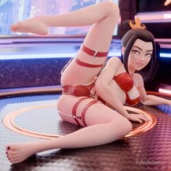 3d avatar_the_last_airbender azula black_hair busty cybrokrimson hourglass_figure pinup pinup_pose tagme wide_hips
