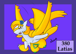 anthro bernardol22 boobs cute female flying francesca_(pokemon) furry furry_female furry_only happy latias medium_breasts nipples nude pokemon pokemon_(species) pokemorph semi-anthro semi_nude sexy shiny_pokemon solo wings