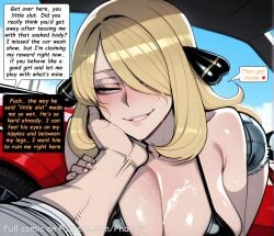 1boy 1female 1girl 1girls 2026 absurdres aesthetic ai_generated alternate_breast_size anime anime_style assertive_female bare_shoulders beautiful beautiful_female beautiful_girl big_ass big_breasts bikini bikini_top_only bitch black_bikini blonde_hair blue_sky blurred_background blush blush_lines blushing blushing_female breasts bubble_ass bubble_butt car car_interior cleavage comic comic_page comic_panel comic_strip cover_page cum cum_on_body cum_on_breasts curvy curvy_body curvy_female curvy_figure curvy_hips curvy_thighs cute cute_face cutoffs cynthia_(pokemon) day denim denim_shorts dialogue digital_art digital_painting english english_dialogue english_text game_freak grey_eyes grin hair_ornament hair_over_one_eye half-closed_eyes hand_on_another's_cheek hand_on_another's_face hetero high_quality highres huge_breasts large_ass large_breasts line_art lips long_comic long_hair looking_at_viewer manga_style motor_vehicle multiple_panels naughty_face nintendo nintendo_switch outdoors parted_lips patreon patreon_link patreon_logo patreon_username phanary pokemon_sm pokemon_ss pokemon_sv pokemon_swsh pov pov_hands seductive_smile sexy sexy_body sexy_female sexy_pose short_shorts shorts sky slut smile soft_shading solo_focus speech_bubble sweat swimsuit text text_box text_bubble text_focus thick web_address yellow_eyes