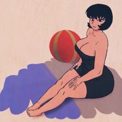 1girls 2025 2d black_hair breasts cheesecakevalentine_(artist) female female_only jucika jucika_(comic) masochistmaverick png short_hair thick_thighs thighs
