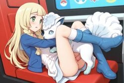 1girls ai_generated alolan_vulpix bestiality blonde_hair breasts civitai civitai_lora cum exposed exposed_breasts exposed_pussy female green_eyes human_female illustrious_(stable_diffusion) illustrious_xl interspecies lillie_(pokemon) long_hair male_pokemon/female_human medium_breasts nintendo nipples nova_anime_xl nude penis pokegirl pokemon pokemon_(anime) pokemon_(creature) pokemon_(species) pokemon_character pokemon_protagonist pokemon_trainer pokephilia pussy sdxl sex skinny solo stable_diffusion tagme vaginal vgt13 white_dress white_kneehighs