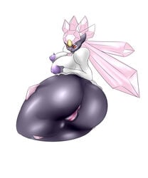 anthro anus ass ber00 big_breasts breasts diancie fairy female legendary_pokemon nintendo nipples pink_eyes pokemon pokemon_xy pussy solo video_games