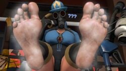 1girl 1girls 2026 3d 3d_(artwork) axe barefeet barefoot blue_fempyro_(team_fortress_2) blue_toenails boob_window breasts_out confused edit feet fempyro firefighter_helmet flamethrower foot_fetish foot_focus gas_mask gloves jumpsuit kombatkatto light-skinned_female looking_at_viewer musk painted_nails painted_toenails pov pov_feet pyro_(team_fortress_2) question_mark sfm shiny_skin sitting smell smelly smelly_feet soles source_filmmaker source_filmmaker_(artwork) steam steamy straps sweaty sweaty_feet tagme team_fortress_2 text tf2 thighhighs thighs toes unzipped_bodysuit valve