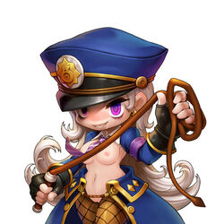 belma_(maplestory_2) edit edited fishnet fishnet_legwear fishnet_pantyhose fishnet_stockings fishnets happening18 maplestory_2 sharp_teeth tagme whip