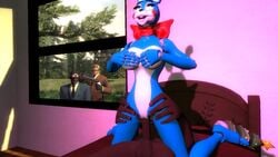 anthro bonnie_(disembowell) commiescot dark-skinned_male dark_skin demoman five_nights_at_freddy's five_nights_at_freddy's_2 furry interspecies male robot spy spy_(team_fortress_2) straight team_fortress team_fortress_2 toy_bonnie_(fnaf) video_games