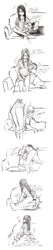 1boy angry artist_request comic controller couch cunnilingus female femdom male malesub monochrome oral source_request straight surprised undressing