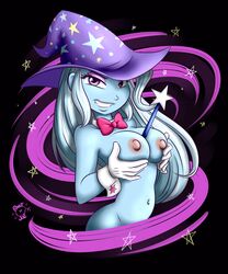 breasts equestria_girls female friendship_is_magic gloves my_little_pony ponut_joe tagme trixie_lulamoon wizard_hat