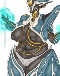 1girls banshee_(warframe) chubby chubby_female huge_breasts humanoid nipples overweight overweight_female pussy thick_thighs warframe wide_hips