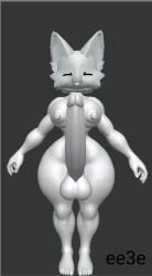 3d anthro closed_eyes figure furry futa_only futanari roblox tagme