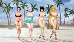 3d 3d_(artwork) 3d_animation 3d_model 4girls animated ass ass_focus beach best_girl big_breasts bikini black_bikini black_hair blake_belladonna blonde_hair bottom_heavy bouncing_breasts breasts breasts_bigger_than_head bubble_butt cleavage dat_ass dumptruck_ass faunus female female_only hair_ribbon heels huge_breasts human large_ass large_breasts long_hair non-human outdoors pale-skinned_female pale_skin perfect_body ponytail red_bikini rich_girl ruby_rose rwby short_hair sisters spankable_ass stormstriker tagme teenage_girl teenager video voluptuous voluptuous_female walking weiss_schnee white_hair yang_xiao_long yellow_bikini