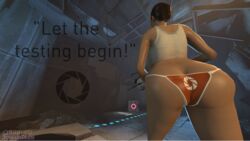 3d ass ass_cleavage ass_crack butt_crack chell portal_(series) source_filmmaker superstreamteam wallpaper