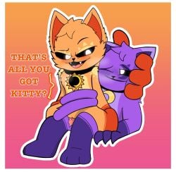 anthro anthro_on_anthro anthro_only catfeine_(eggritos) catnap catnap_(poppy_playtime) critters_(poppy_playtime) darkdc578 domestic_cat feline feline furry_only no_humans orange_fur orange_skin poppy_playtime poppy_playtime_(chapter_3) purple_fur purple_skin sex smiling_critters tagme