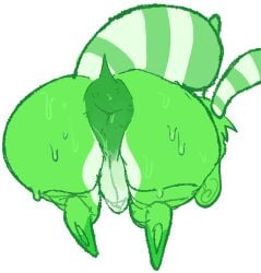 alien anus artist_upload ass_focus balls big_ass big_thighs looking_down lopsalien self_upload solo_male sweaty sweaty_butt tail_up