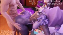 3d animated ass ass_focus ass_grab ass_up backshots bent_over bent_over_table big_ass big_breasts big_butt big_penis big_thighs doggy_style dominant_male fortnite fortnite:_battle_royale purple_body purple_fur purple_hair purple_skin pussy raven_team_leader sex sex_from_behind sound tagme vaginal_penetration vaginal_sex video