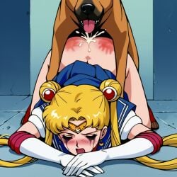 ai_generated bestiality doggy_style feral interspecies sailor_moon school_uniform zoophilia