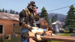 1monster bending_over chun-li chun-li_(fortnite) dire_(fortnite) enjoying female forest fortnite furry furry_male holding_ass knotted_penis male/female moaning_in_pleasure monster_cock no_pants penetration pleasure_face sfm source_filmmaker tagme tongue_out twistedraven video werewolf