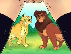 20th_century_fox 20th_century_studios animal_genitalia animal_penis anonymous_female balls between_legs_view blue_sky_studios cajuzinho02 crossover dick diego_(ice_age) disney feral feral_on_female feral_on_human furry ice_age_(series) kovu lion male_only mmf_threesome pussy_hair sabertooth socks the_lion_king the_lion_king_ii:_simba's_pride threesome tiger