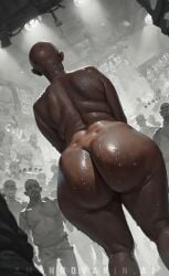 african_female ai_generated amandovakin big_ass chubby crowd dark_skin slave slave_auction thick voluptuous